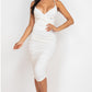 Cross Wrap Ruched Midi Dress