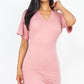 Dolman Sleeves Solid Mini Dress