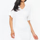 Dolman Sleeves Solid Mini Dress