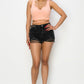 Side Chain Detailed Denim Shorts