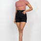 Self-tie Ribbon Front Cutout Crop Top