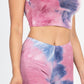 Tie Dye Crop Top And Leggings Yoga Gym Set
